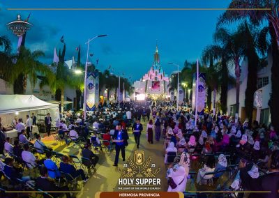 The Holy Supper service began in an atmosphere filled with love and fellowship.